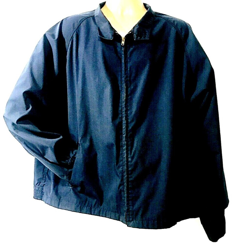 English Squire Vintage Jacket Mechanics Racer 54 L Mens Blue Work Wind Rain USA